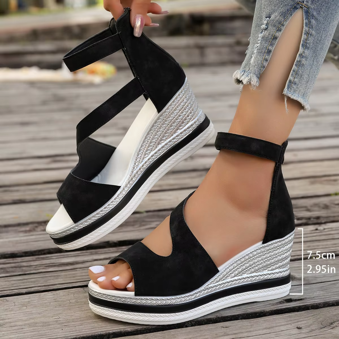 Addison Platform Orthopedic Sandals — detail view