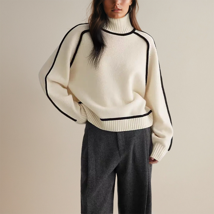 Lara Women's Turtleneck Sweater — alternate view