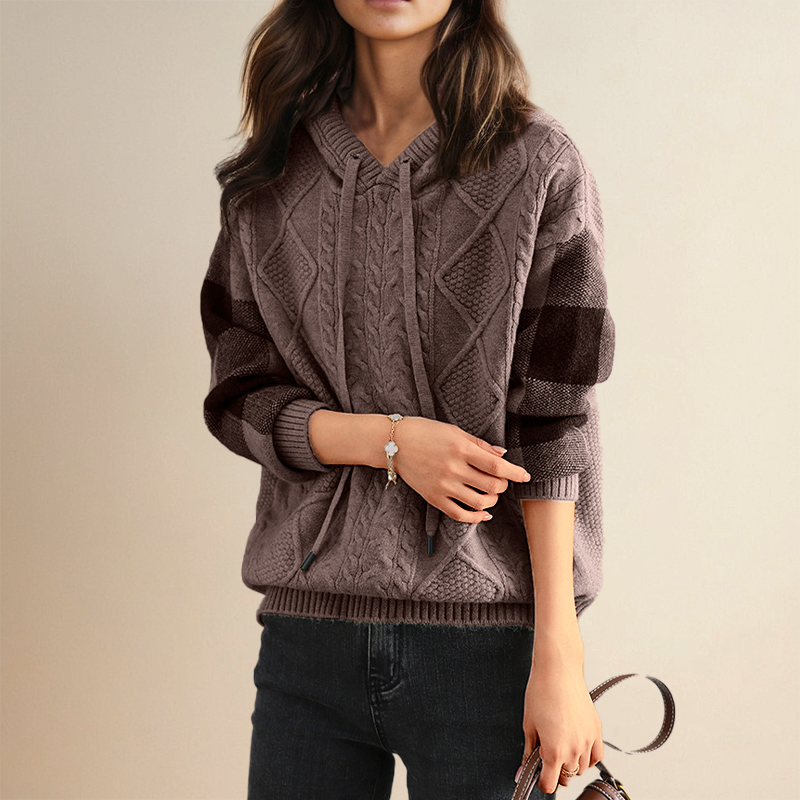 Aubrey Stylish Velvet Sweater — back view
