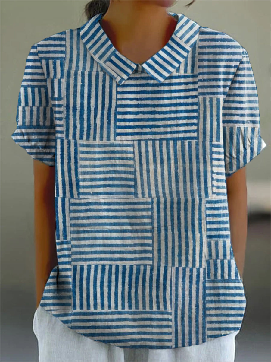 Amelia Patchwork Shirt — front view