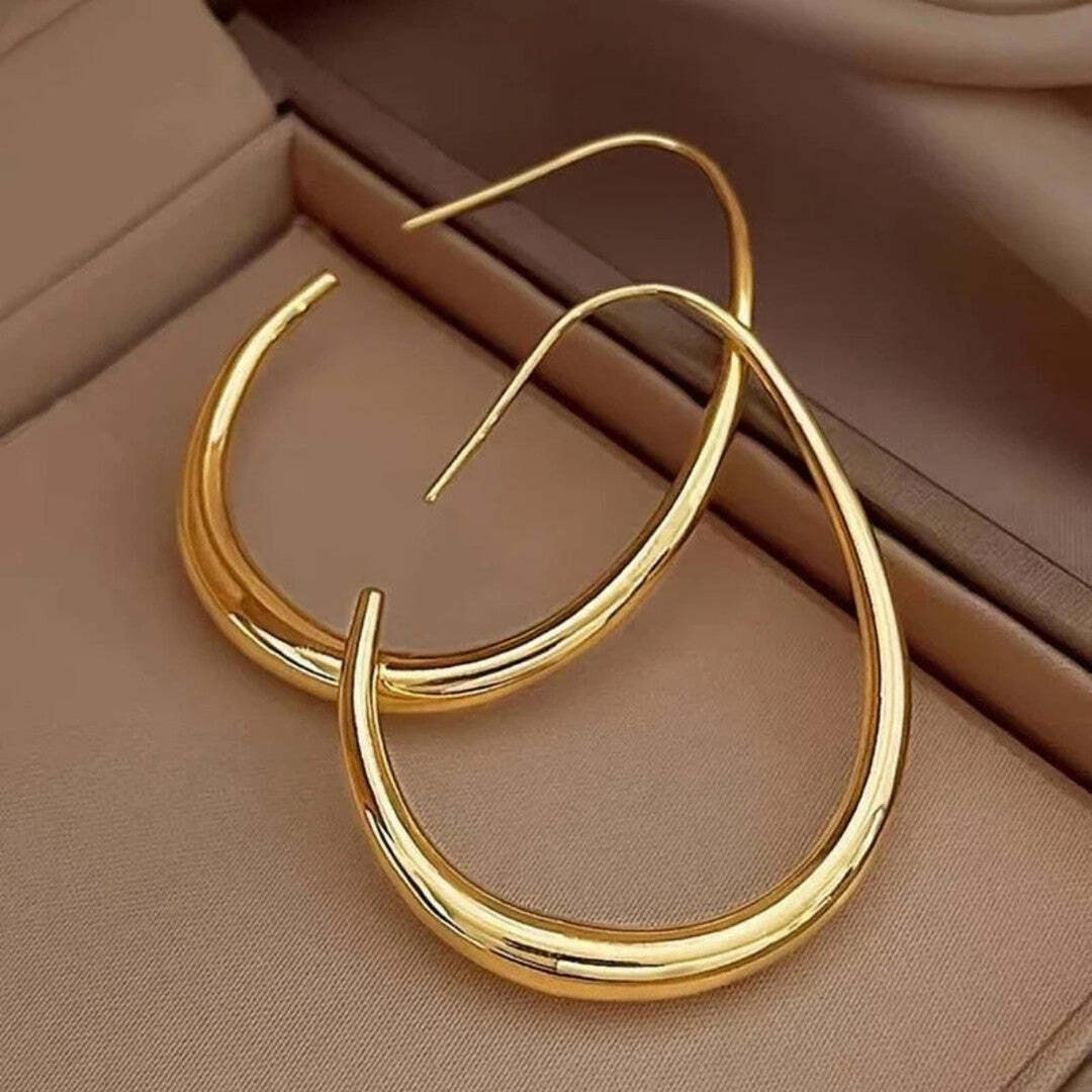 Main shot of the Imperial Gold Hoop Earrings