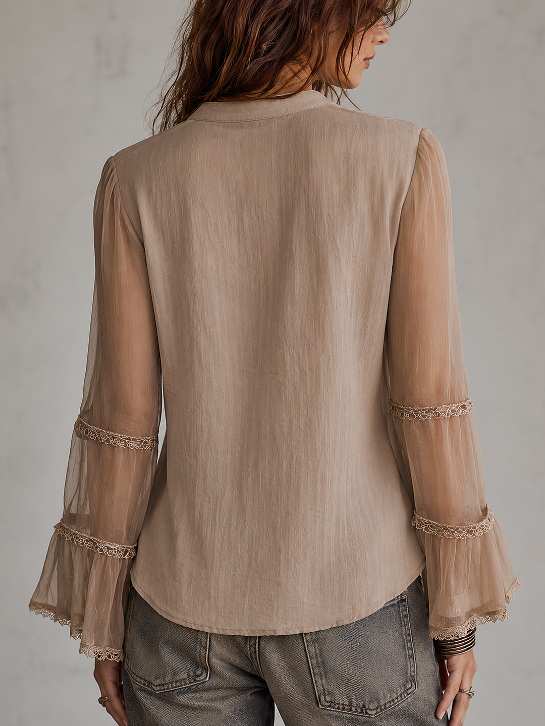 Vintage Sheer Sleeves Embroideried Cotton-linen Blazer | Harry & Kate London
