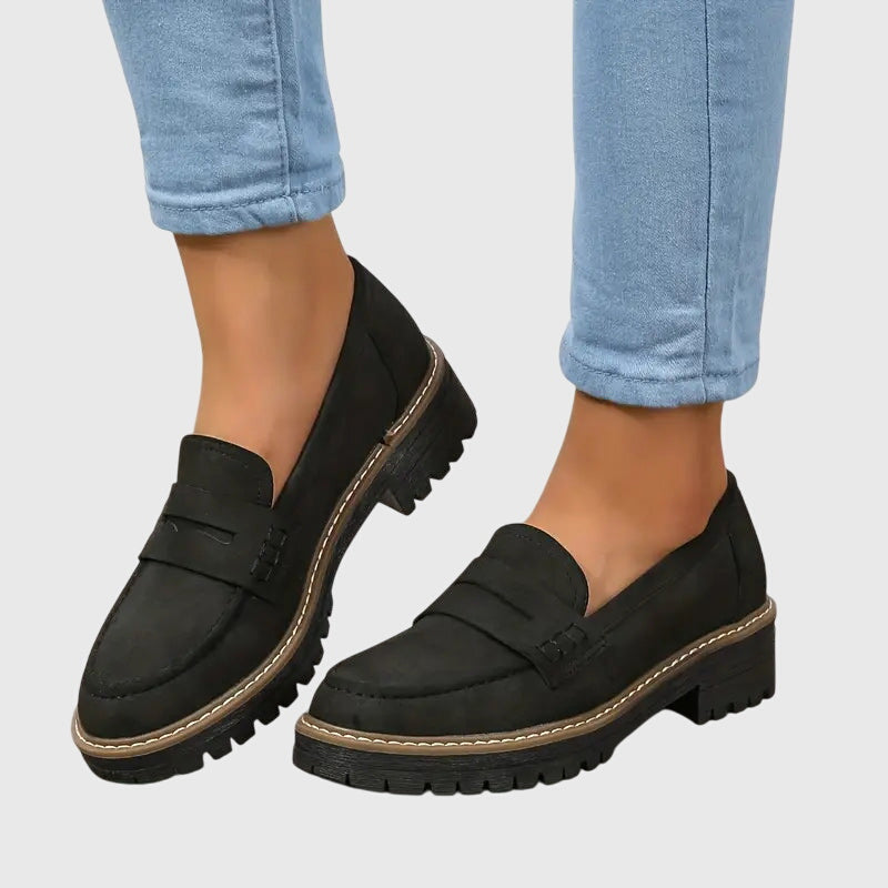 Destiny Timeless Suede Loafers — side view