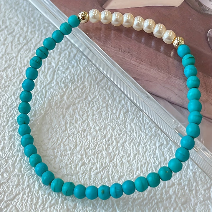 Bracelet laid flat showing the full strand