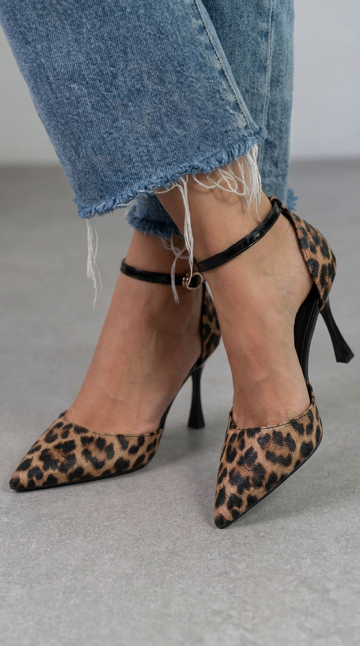 Heel With Ankle Strap — front view