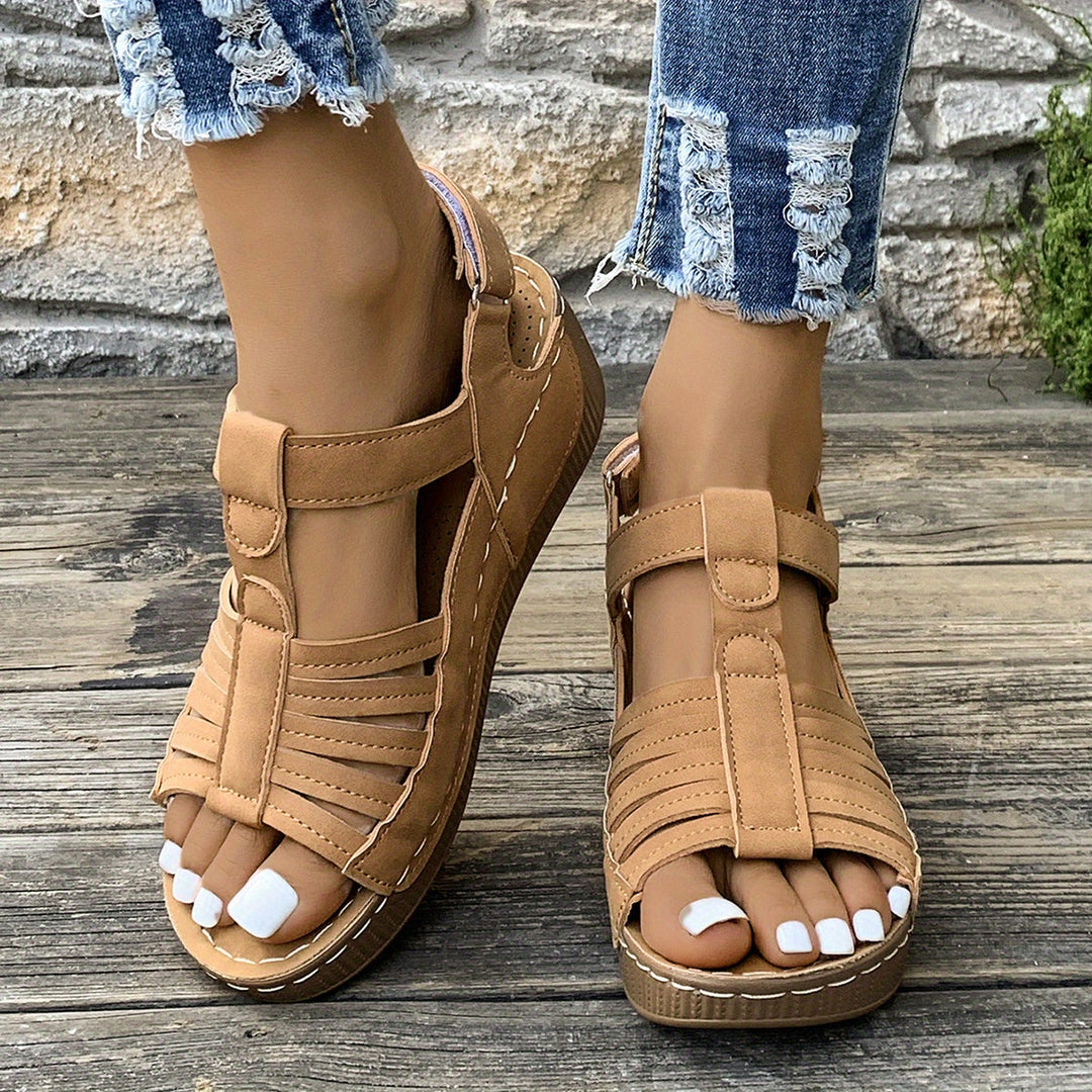 Amelia Orthopedic Wedge Sandals — top view