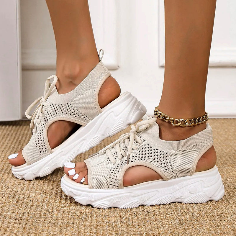 Lina Platform Orthopedic Sandals — side view