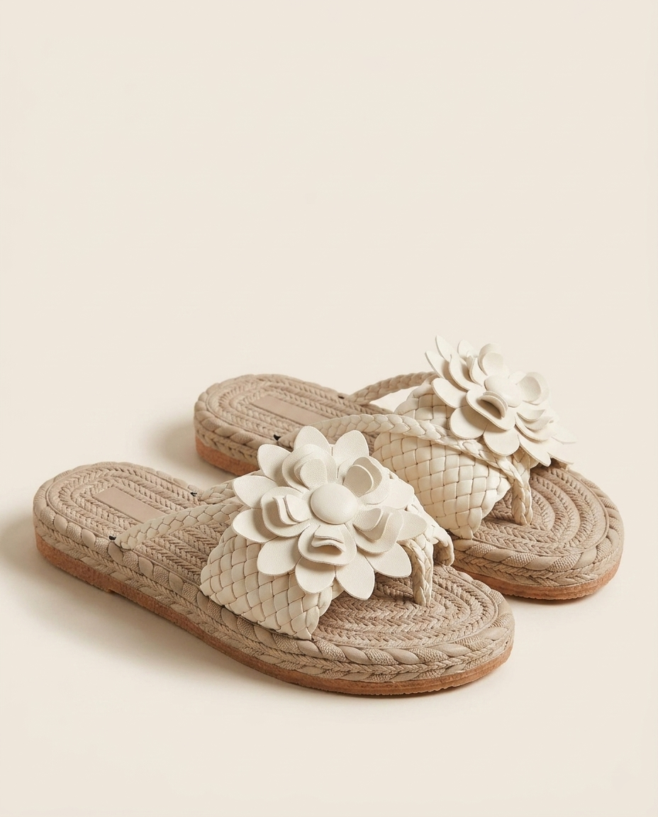 Elaris | Sandals with Floral Braided Strap