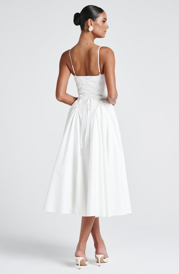 Millie Midi Dress sweetheart neckline detail