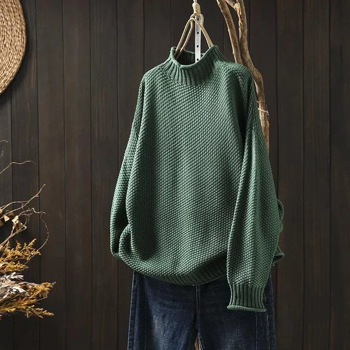 Aurora Soft Turtleneck Sweater — front view