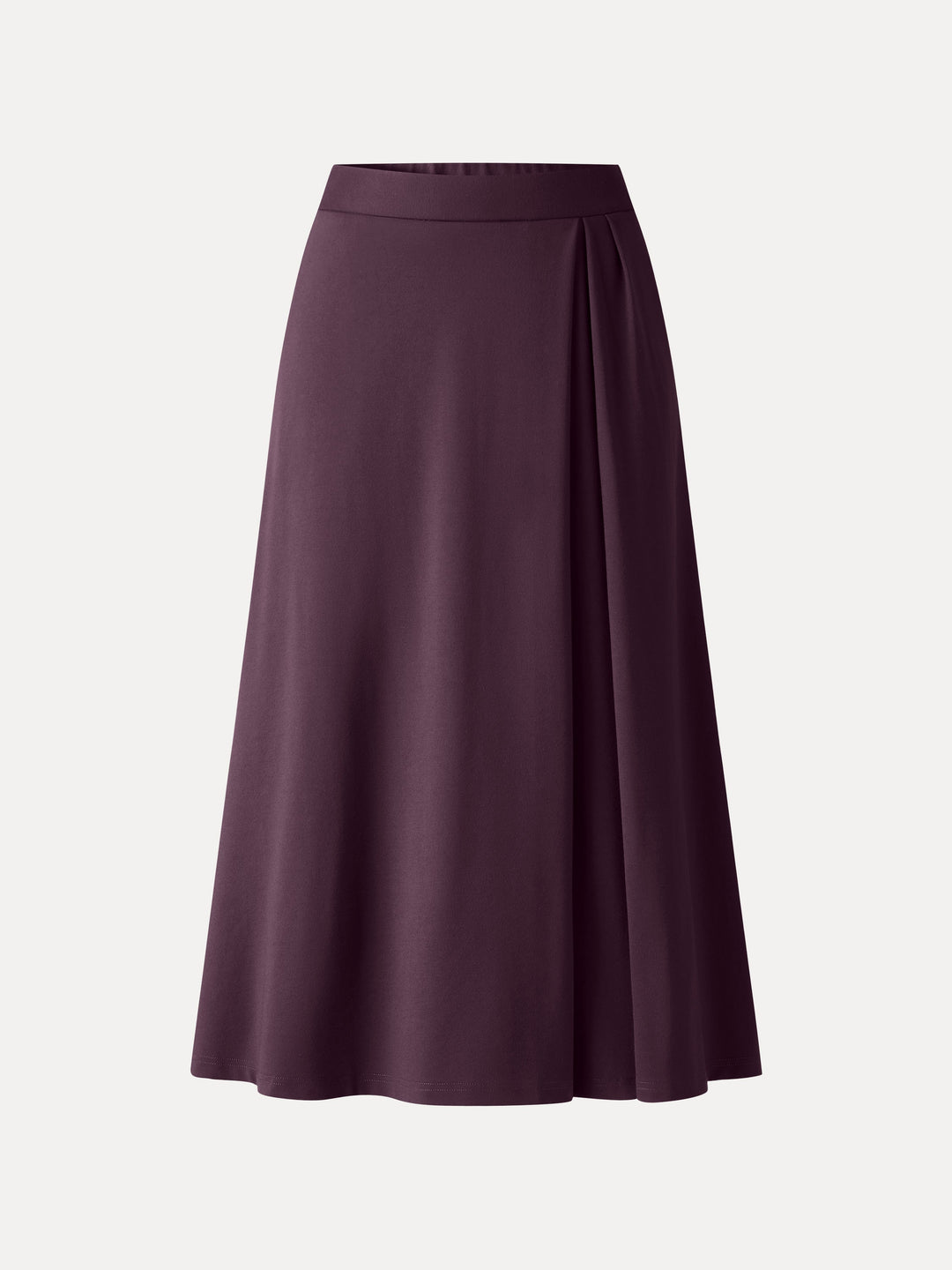 Ponte Mid-Rise Tucked A-Line Midi Skirt with Pockets