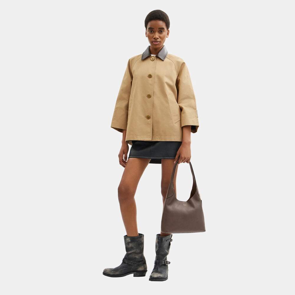 Brooklyn shoulder bag coach dark stone - leather