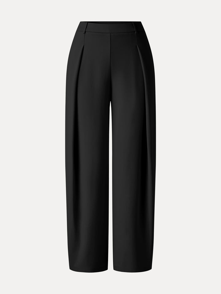 Ponte High-Rise Barrel Pants with Pockets