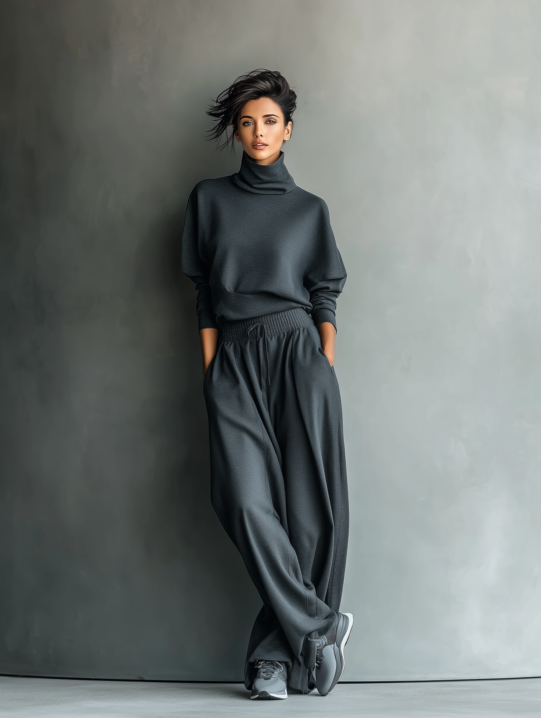 Charcoal Knit Two-Piece Set — alternate view