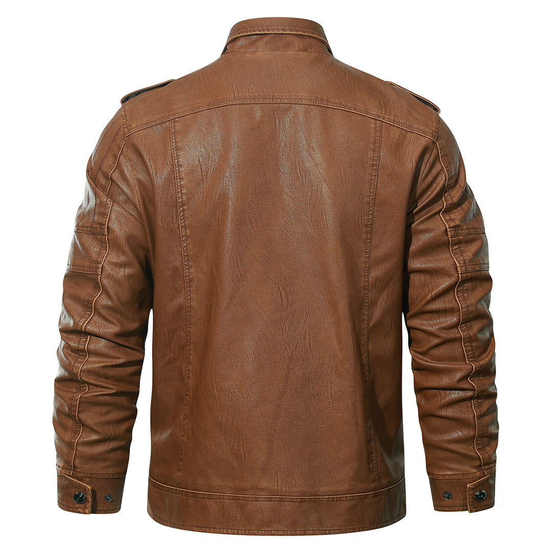 Sienna fleece biker jacket, back view