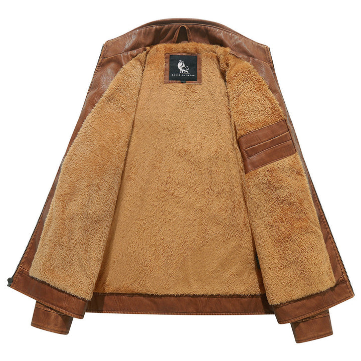 Close-up of the Sienna biker jacket's fleece lining