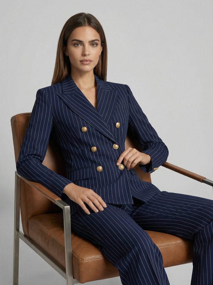 Victoria elegant suit co-ord – close-up