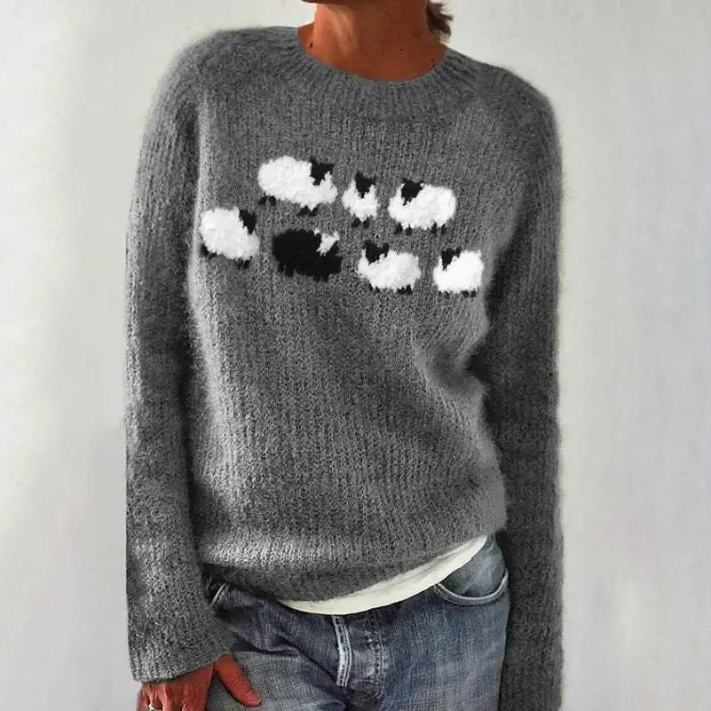 Poppy Cozy Retro Sweater — alternate view