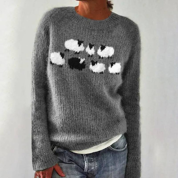 Poppy Cozy Retro Sweater — alternate view