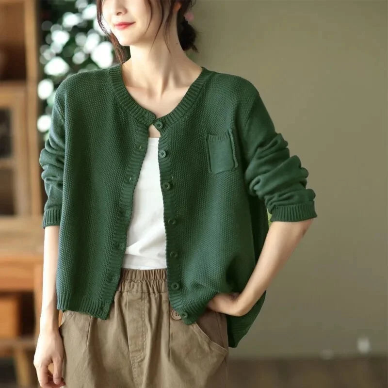 Sienna Comfortable Casual Cardigan — back view