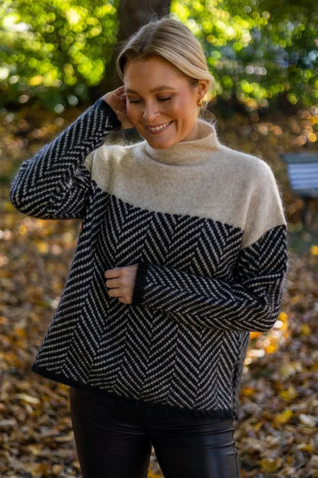 Adelie Premium Turtleneck Sweater — side view