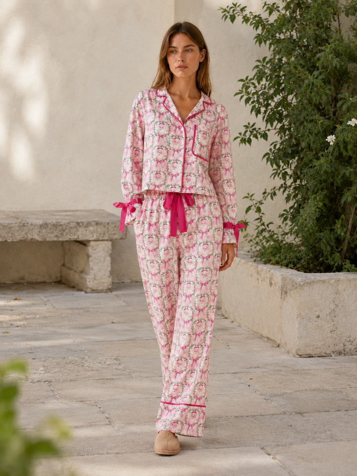Hester | Christmas Pyjama Set with Button Shirt