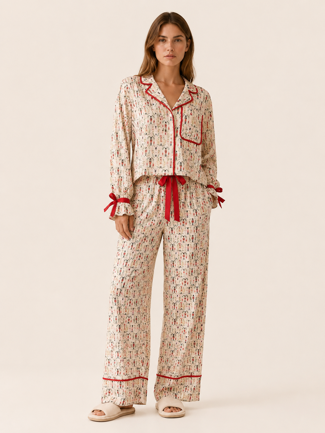 Hester | Christmas Pyjama Set with Button Shirt