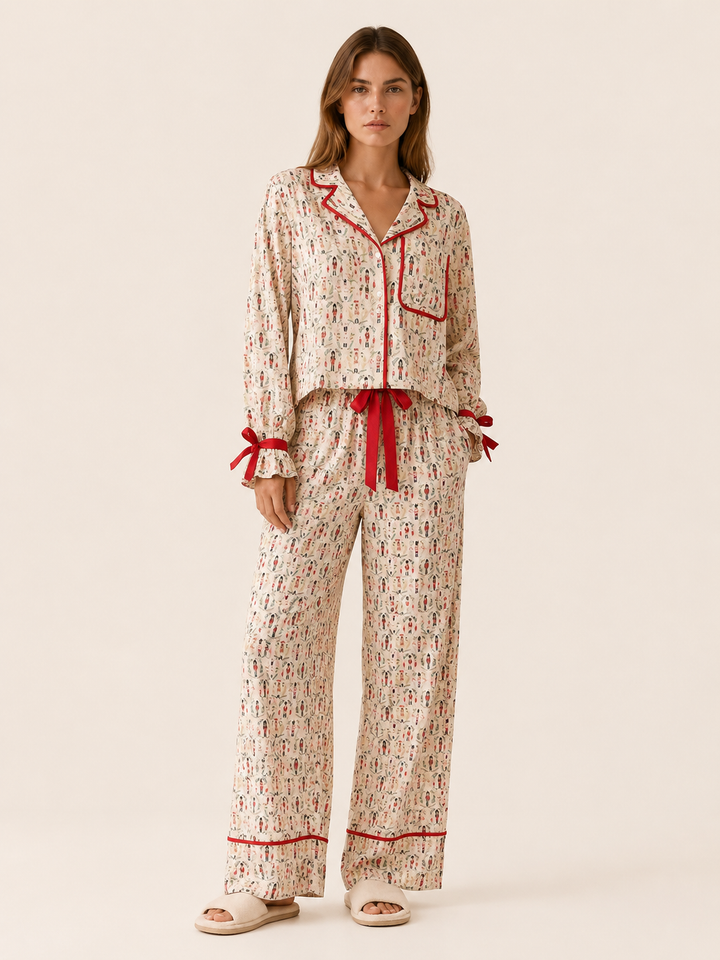 Hester | Christmas Pyjama Set with Button Shirt