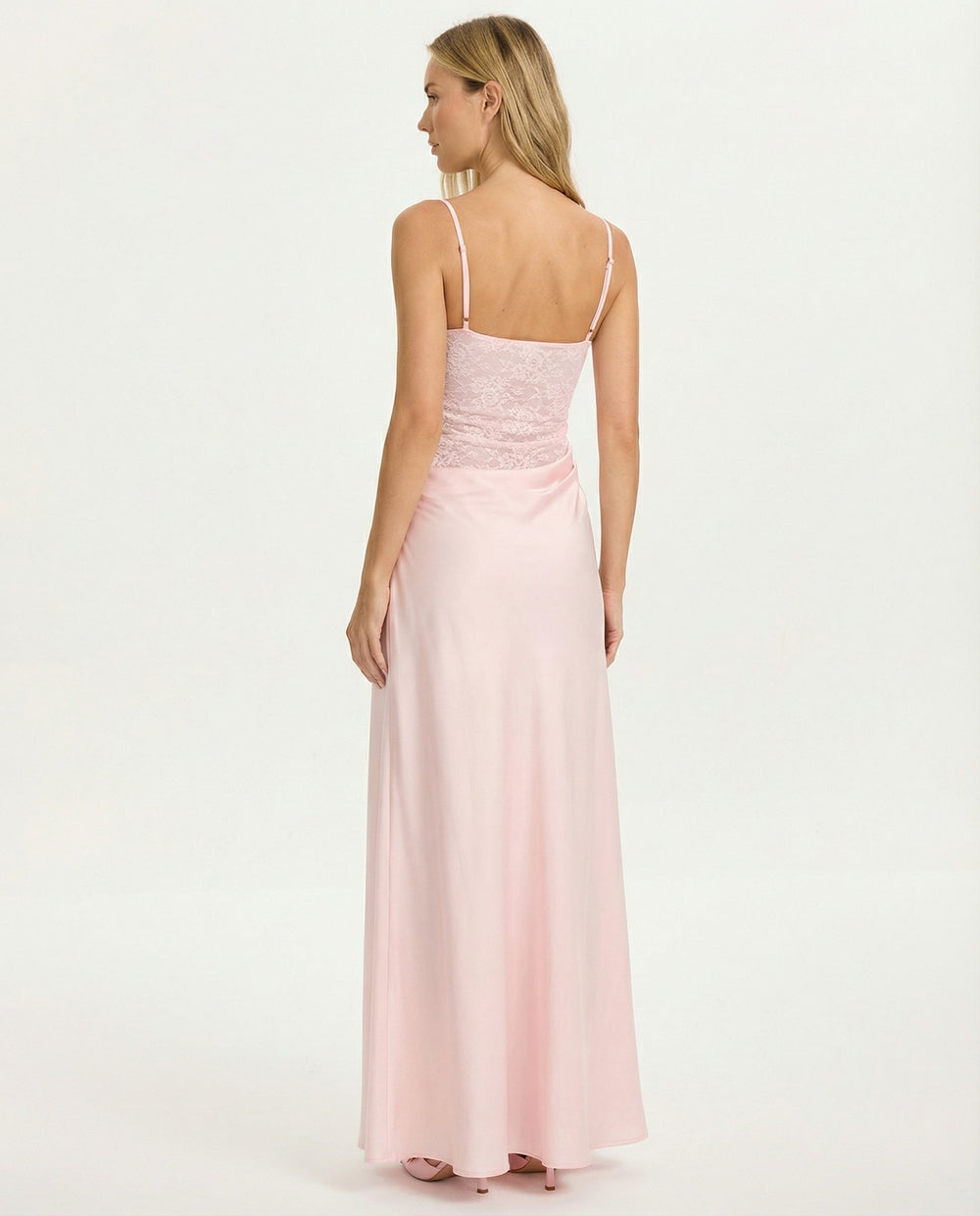 ARIA Rose Muse Maxi Dress shoulder strap detail