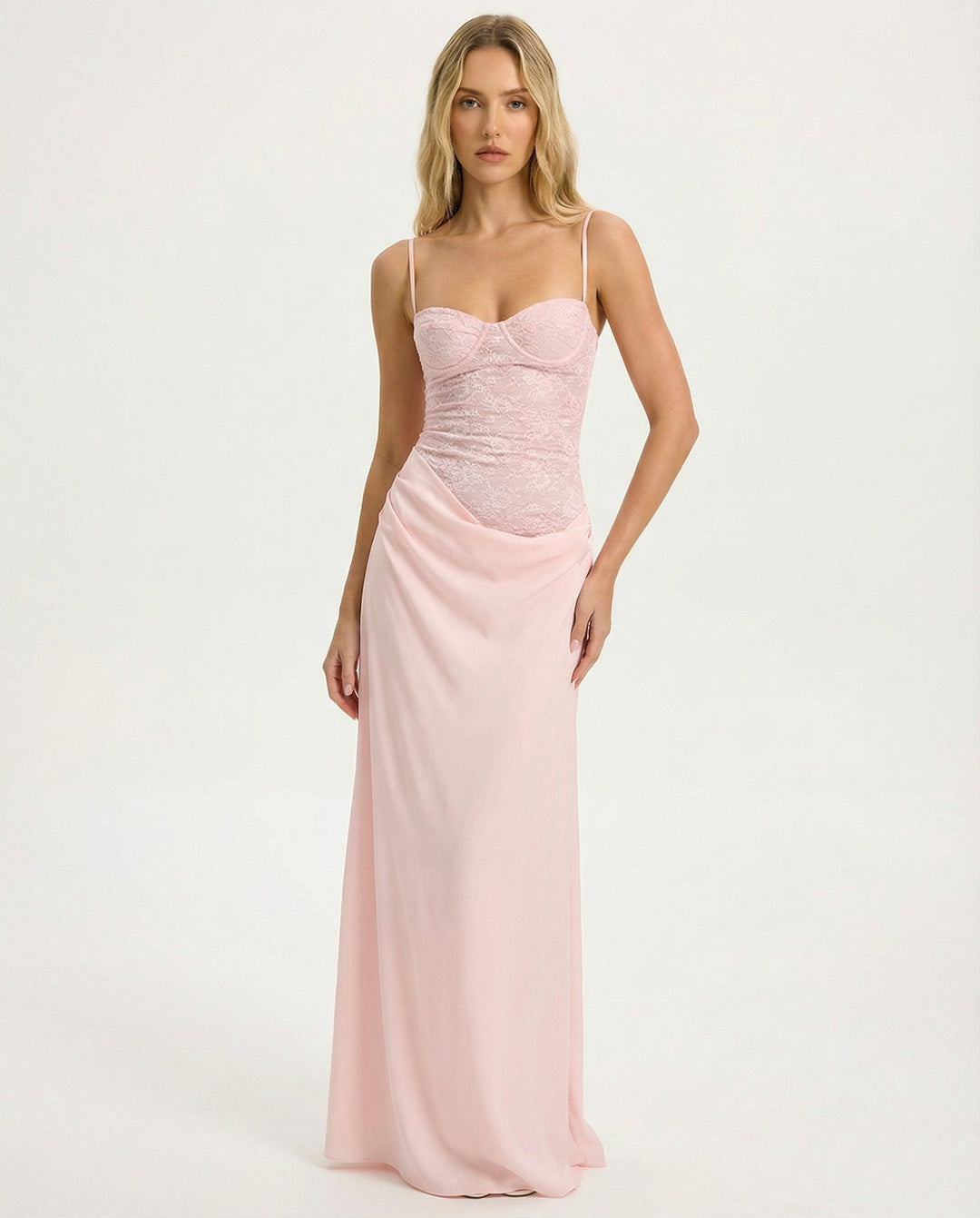 ARIA Rose Muse Maxi Dress - women's maxi dress, detail close-up