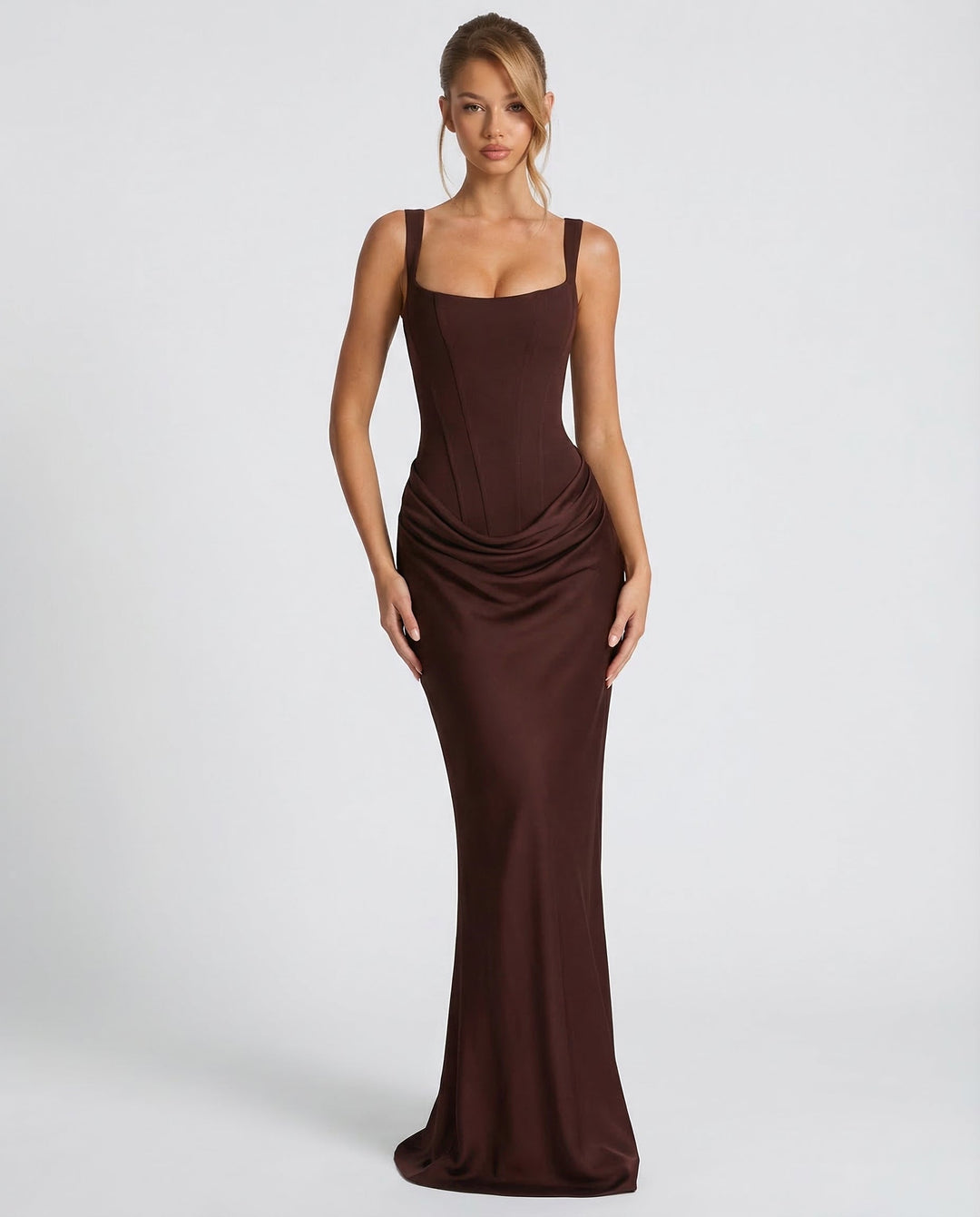 ARIA Hourglass Maxi Dress - women's maxi dress, front view