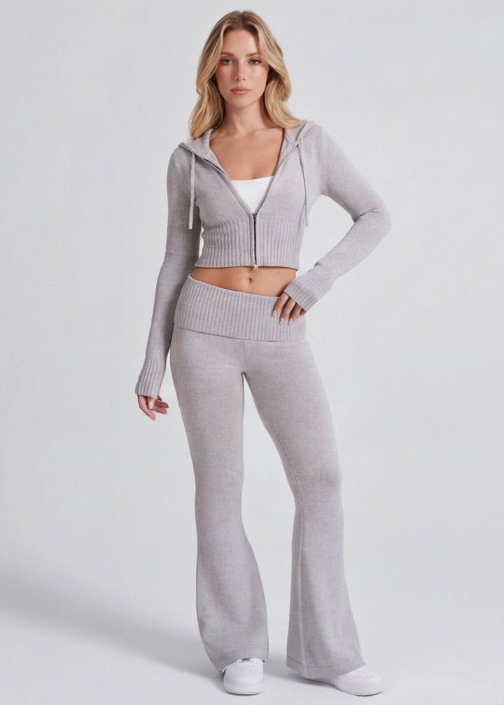 ARIA | Knit Lounge Set — women's knit top, front view