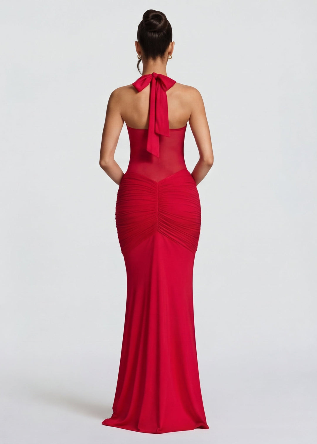 ARIA | Siren Hourglass Gown — women's evening gown, detail of the neckline