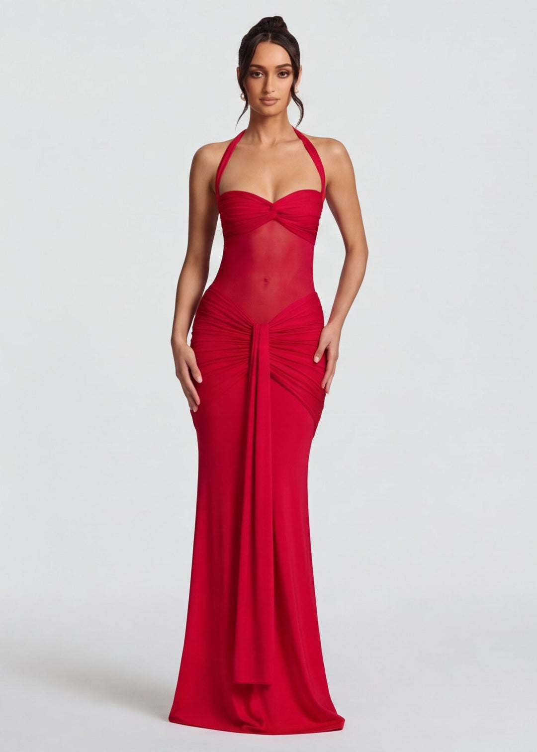ARIA | Siren Hourglass Gown — women's evening gown, fit and length reference