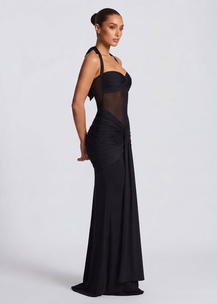 ARIA | Siren Hourglass Gown — women's evening gown, detail of the stitching and finish