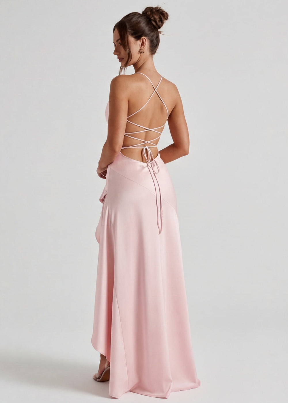 ARIA Muse Gown cowl neck detail