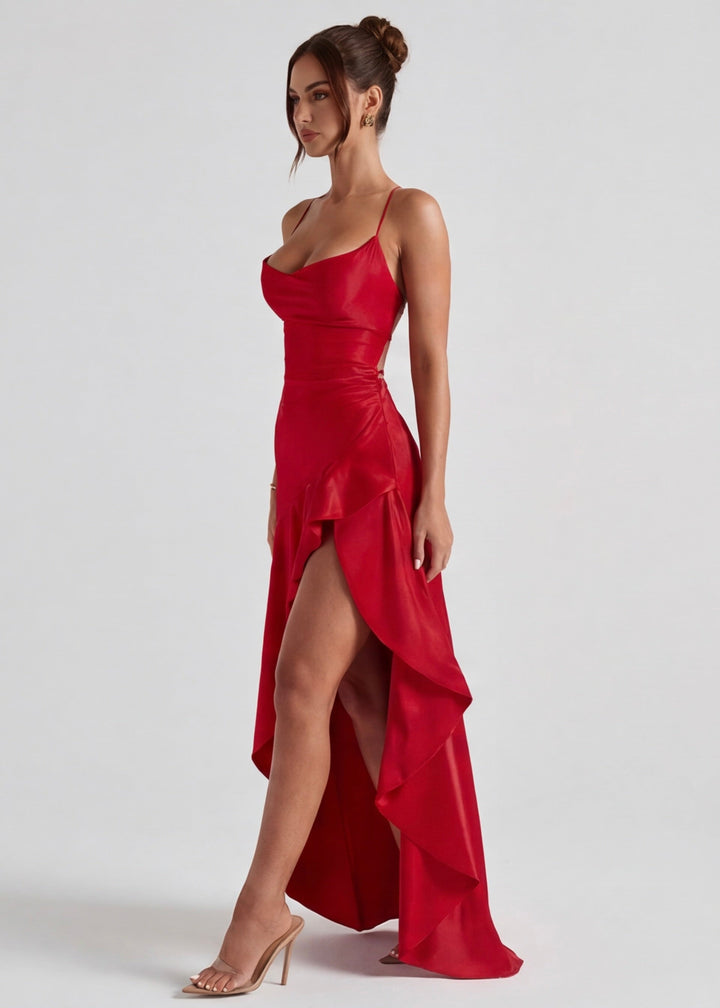 ARIA | Muse Gown — women's evening gown, detail of the stitching and finish