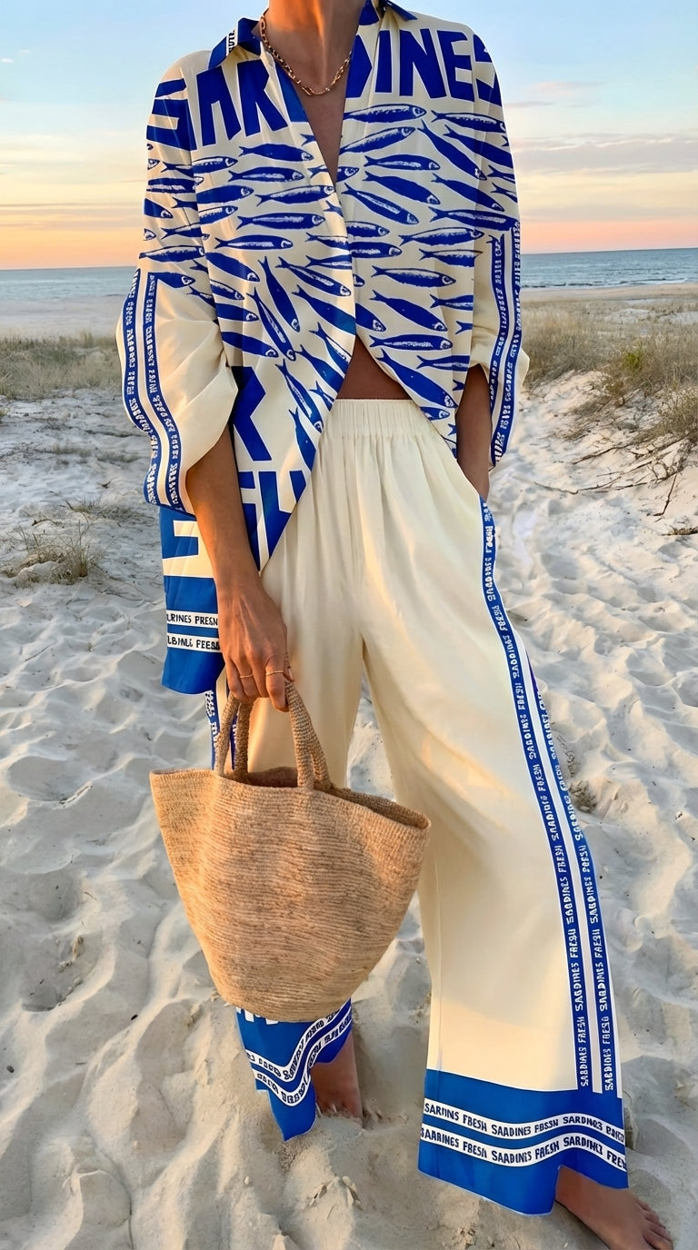 Talia Relaxed Trouser Set — front view