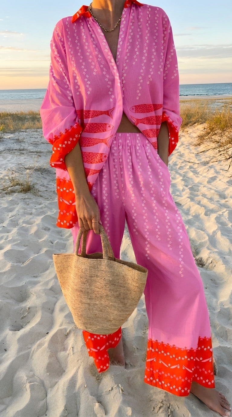 Edith Relaxed Trouser Set — front view