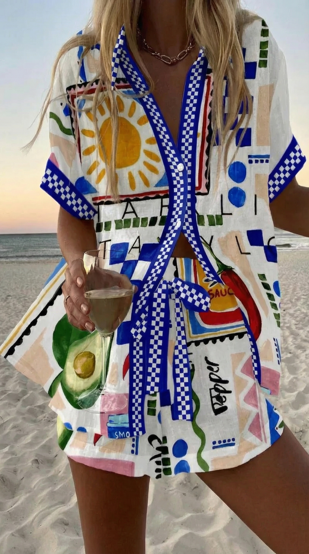 Camilla Summer Shorts Set — front view