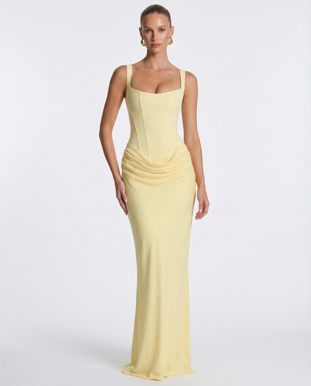 ARIA Hourglass Maxi Dress - women's maxi dress, back view