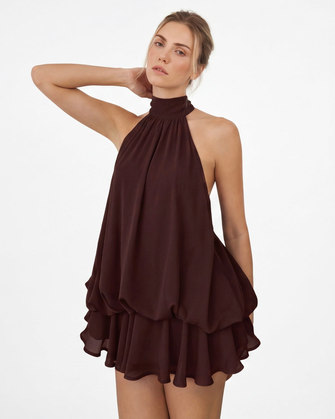 Celestia Breeze Mini Dress - women's mini dress, skirt detail