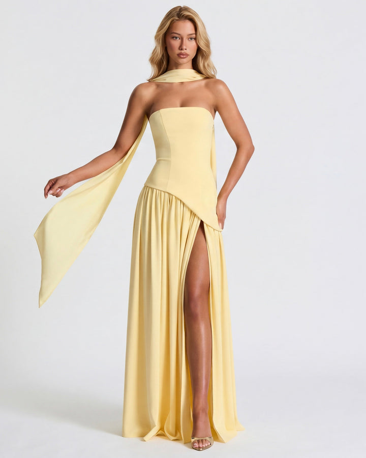 Aura Maxi Dress - women's maxi dress, detail close-up