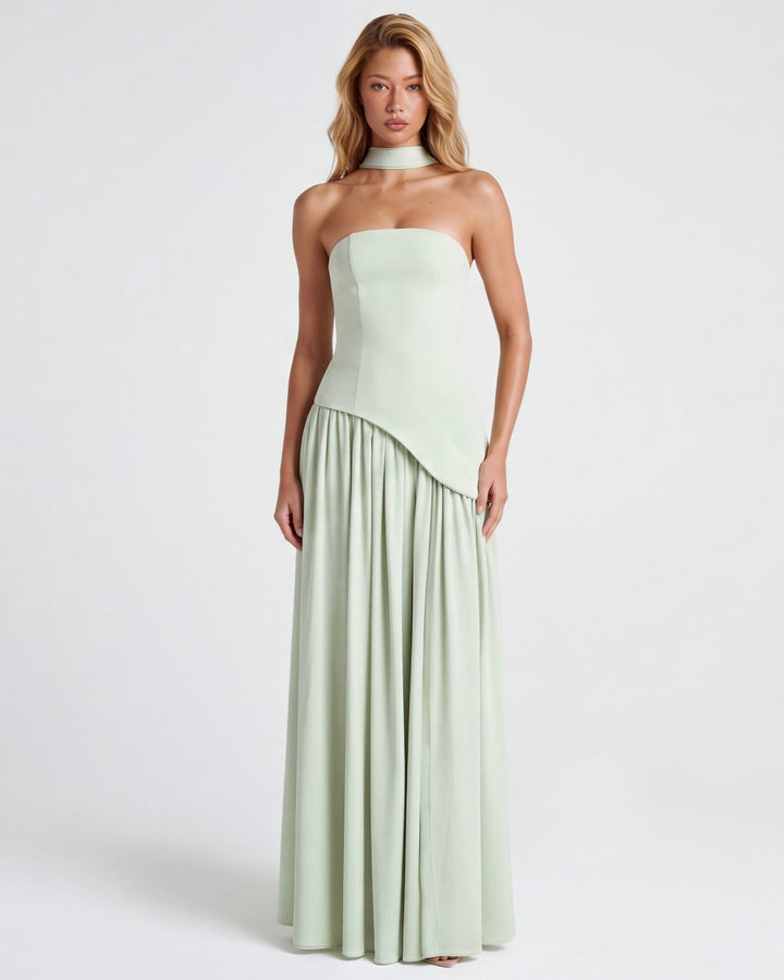 Aura Maxi Dress - women's maxi dress, movement shot