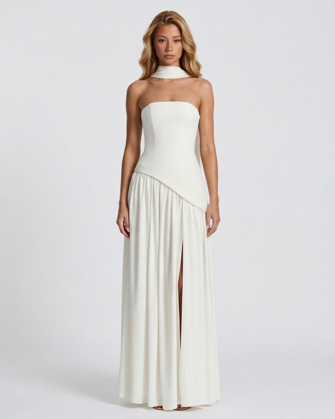 Aura Maxi Dress - women's maxi dress, skirt detail