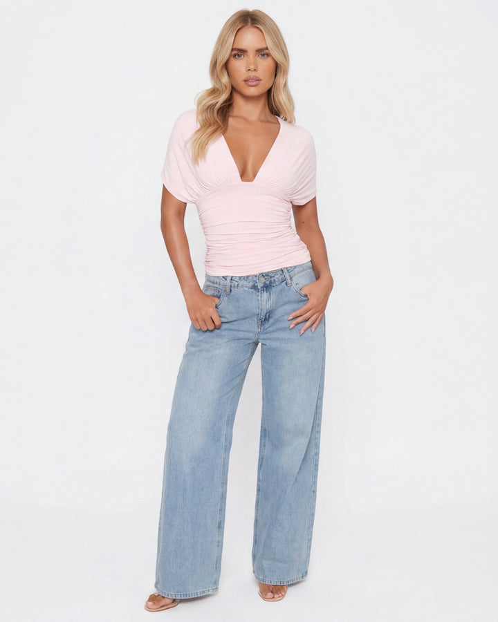 Blush Muse Open Back Top