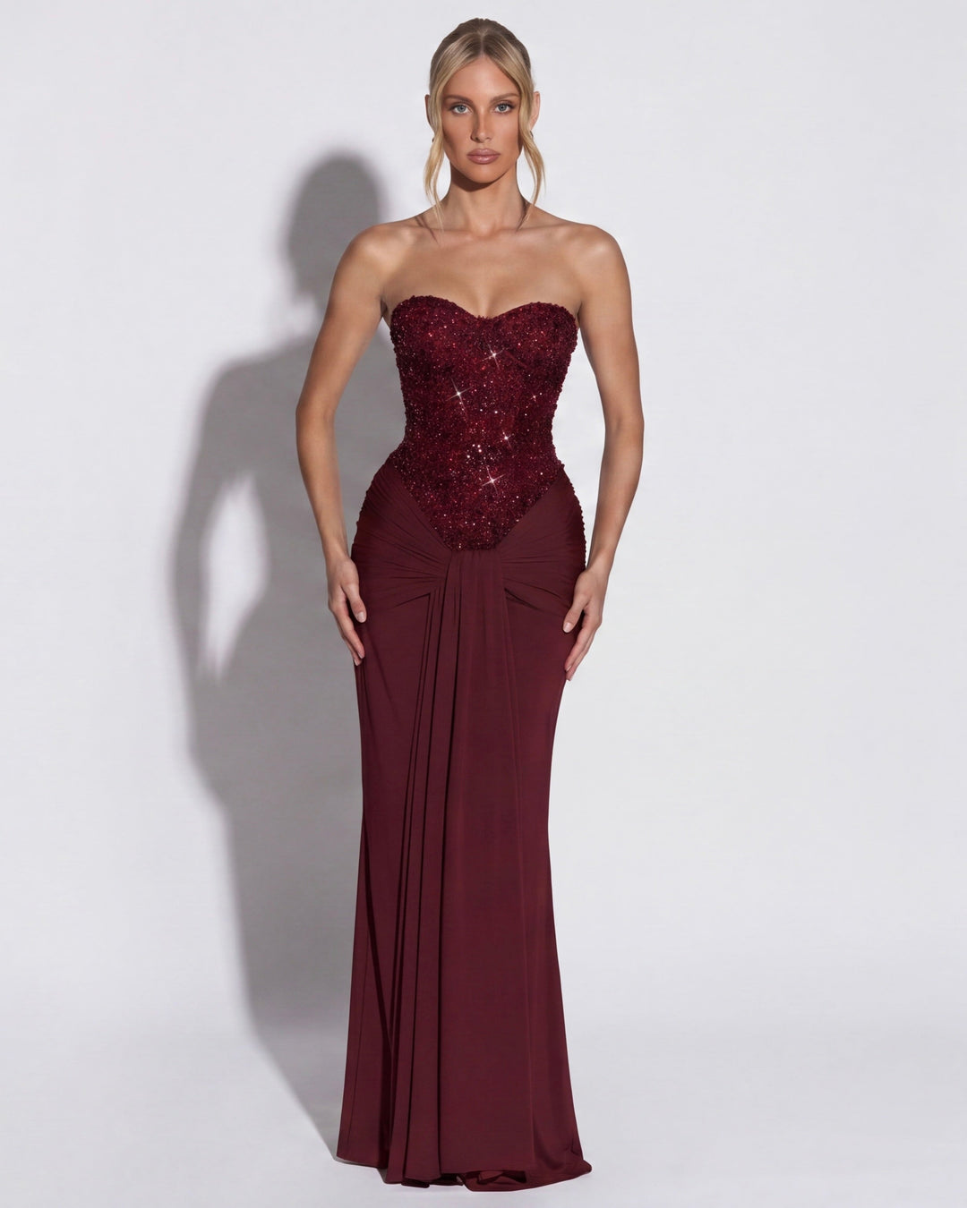 Midnight Aura Gown Maxi - women's gown, front view