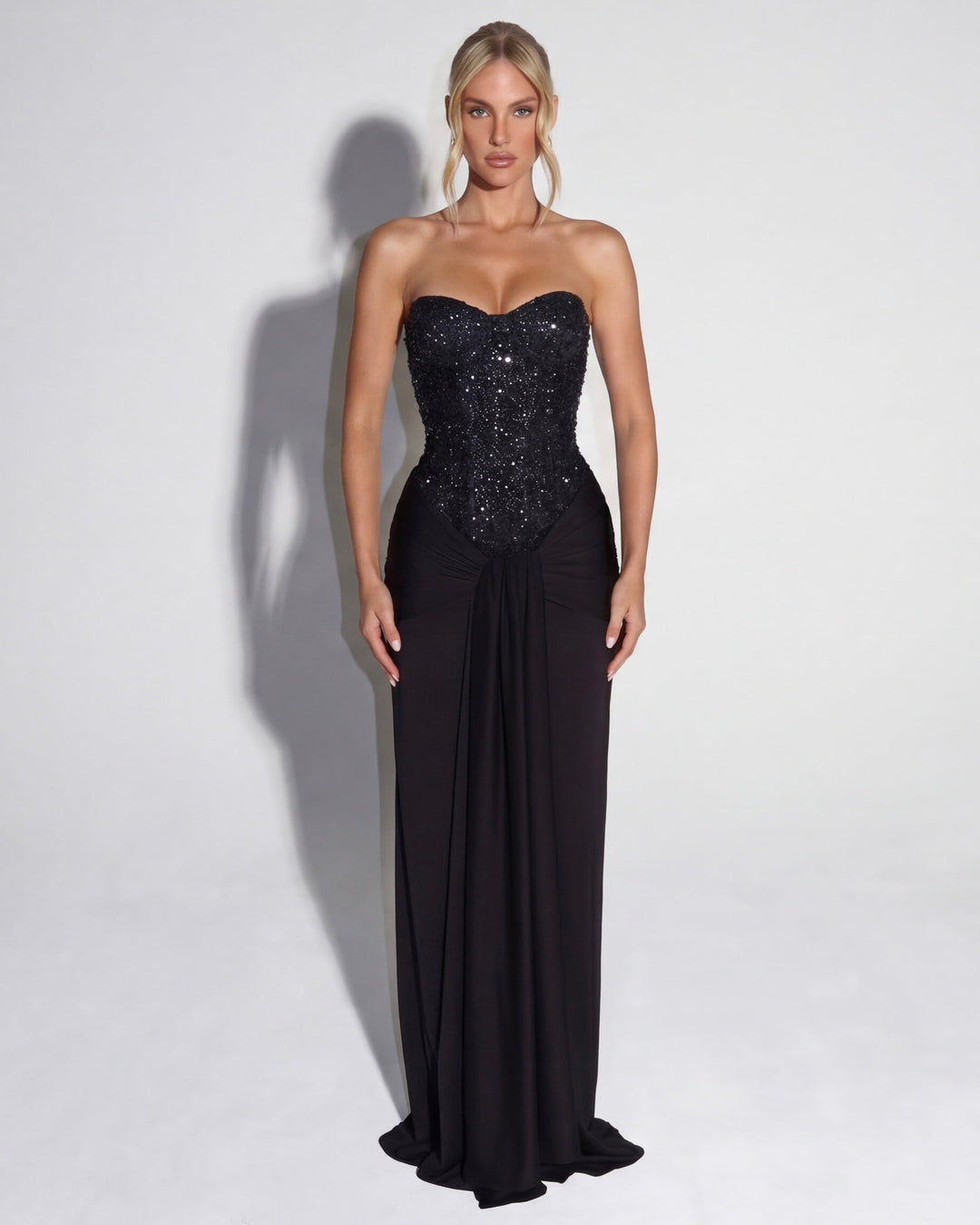 Midnight Aura Gown Maxi - women's gown, full-length styled look