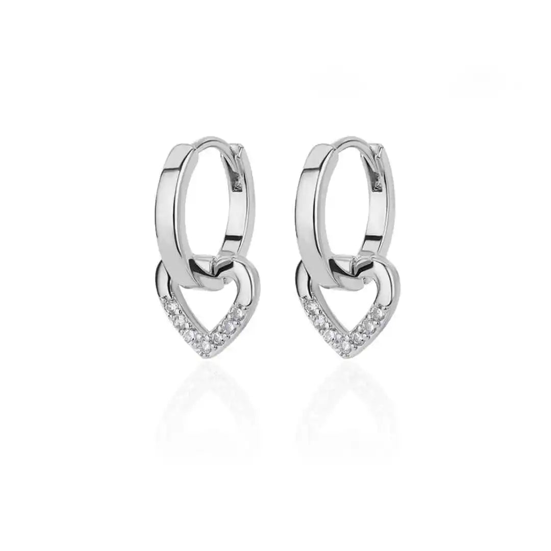 Earrings worn on a model's ear