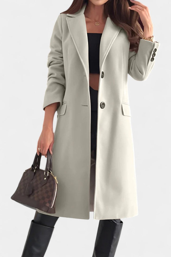Armande coat half-length side view model